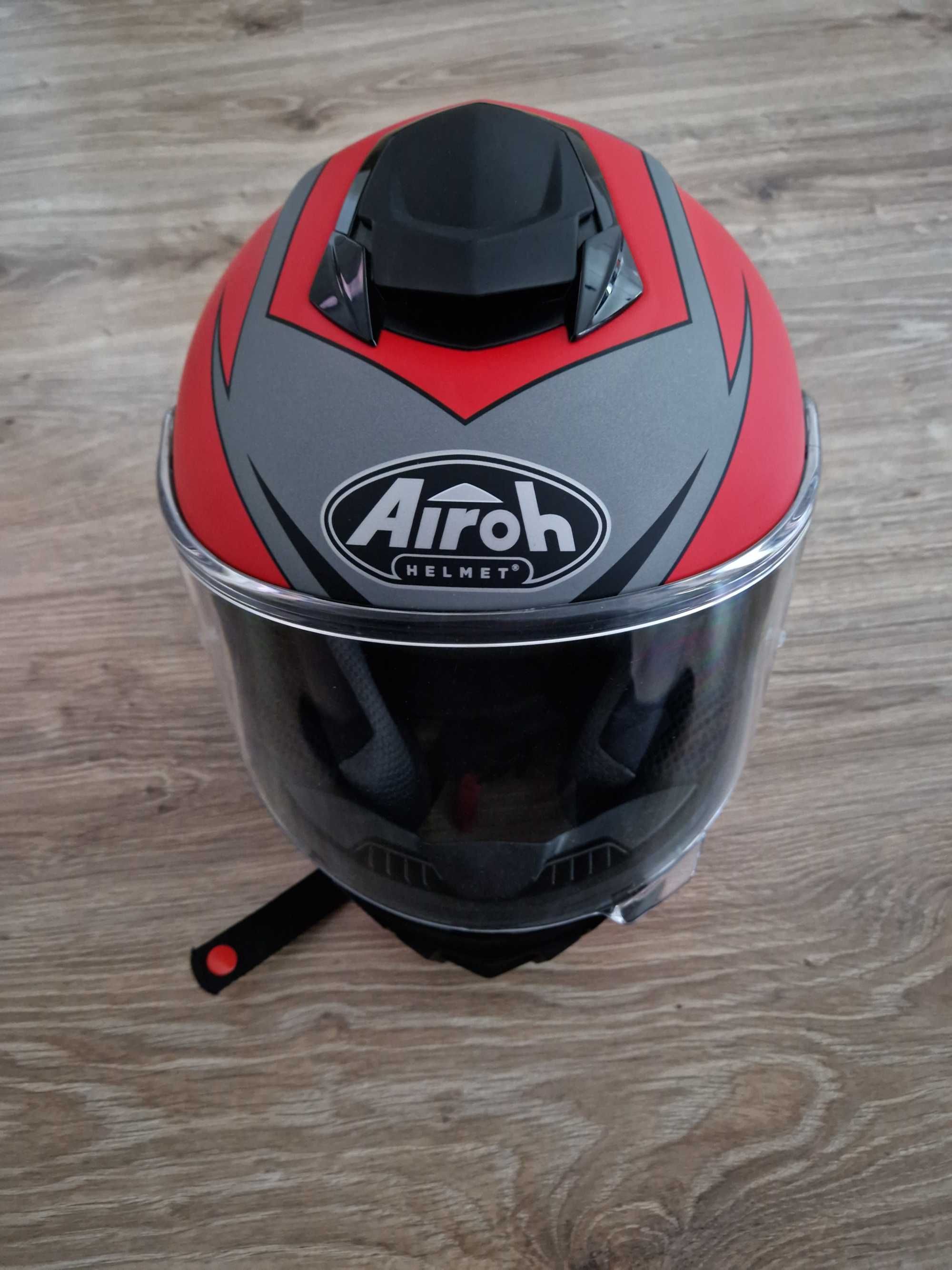 Kask motocyklowy bez wypadkowy airoh helmet Airoh ST501 Type Red Matt