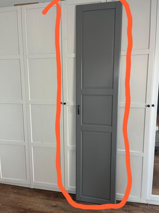 2 szt. drzwi do szafy PAX IKEA 50x229 cm szare