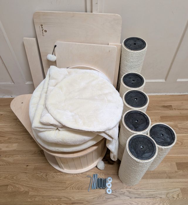 Natural Paradise Drapak dla Kota Magnolia XL Kremowy 175cm Domek Plus