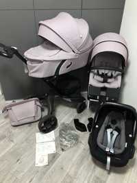 Stokke xplory v6 з сумкою та автокріслом в коробках з документами