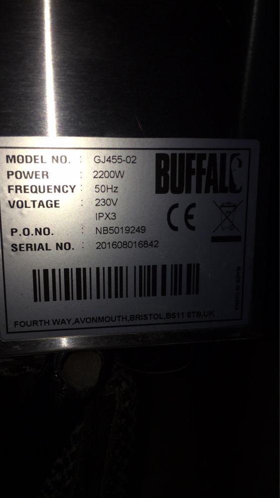 Гриль контактний Buffalo GJ455-02 гладкий/гладкий