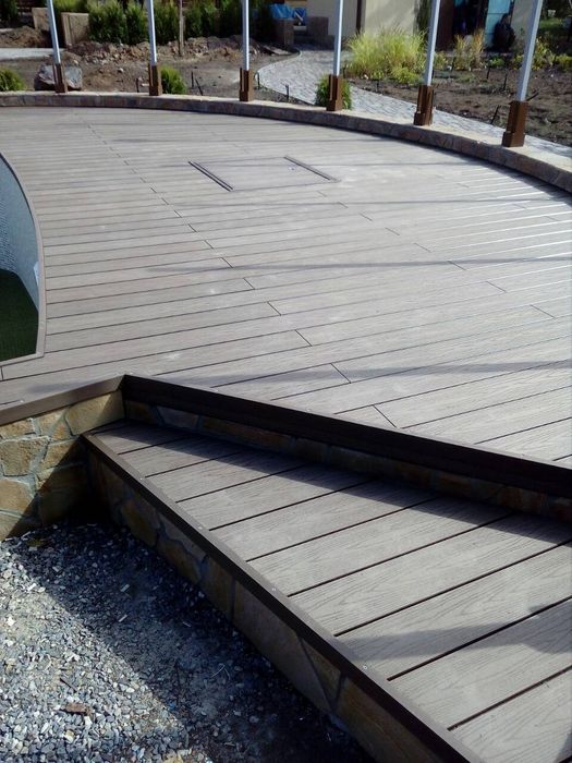 Укладка, монтаж террасной доски