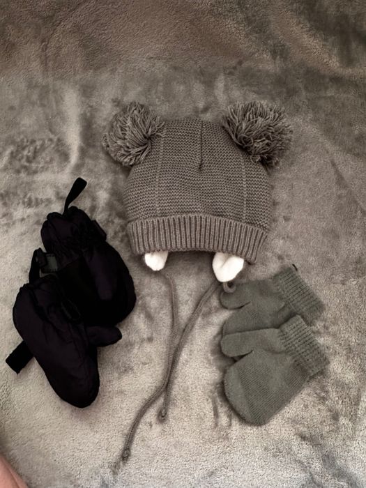 czapka i rękawiczki dla chłopca