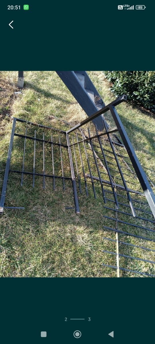 Balustrada stalowa 3 elementy