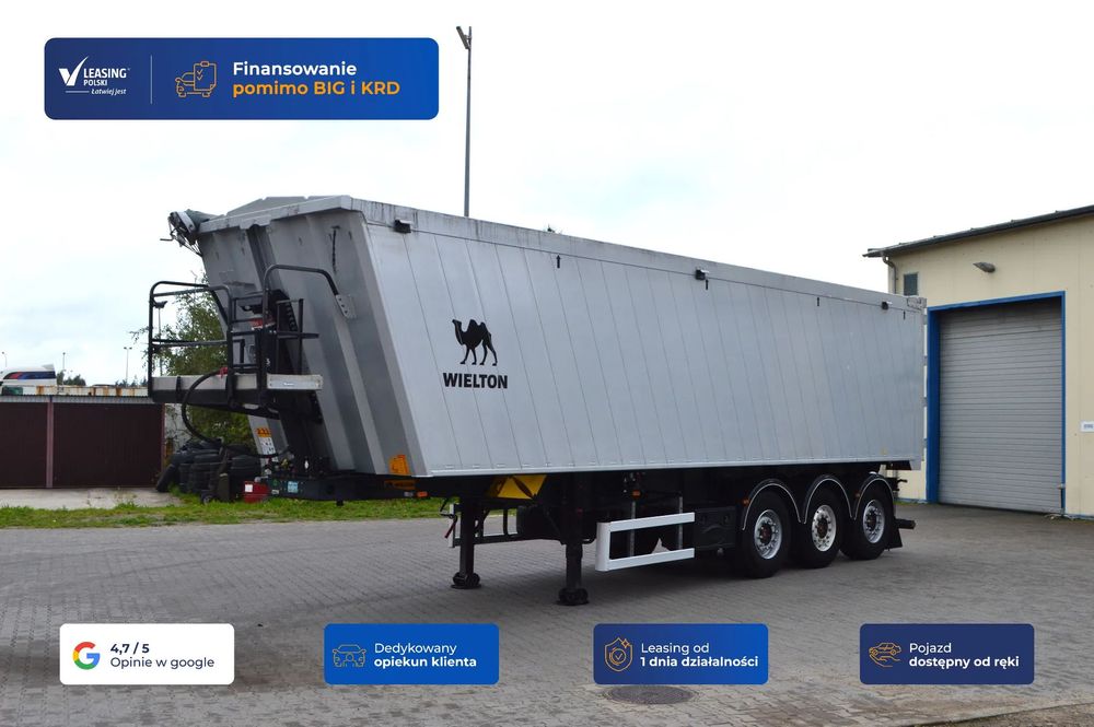Wielton NW-3  [14486] 55 m3, aluminiowa mulda, ponoszona oś, 3xSAF, siłownik Binotto