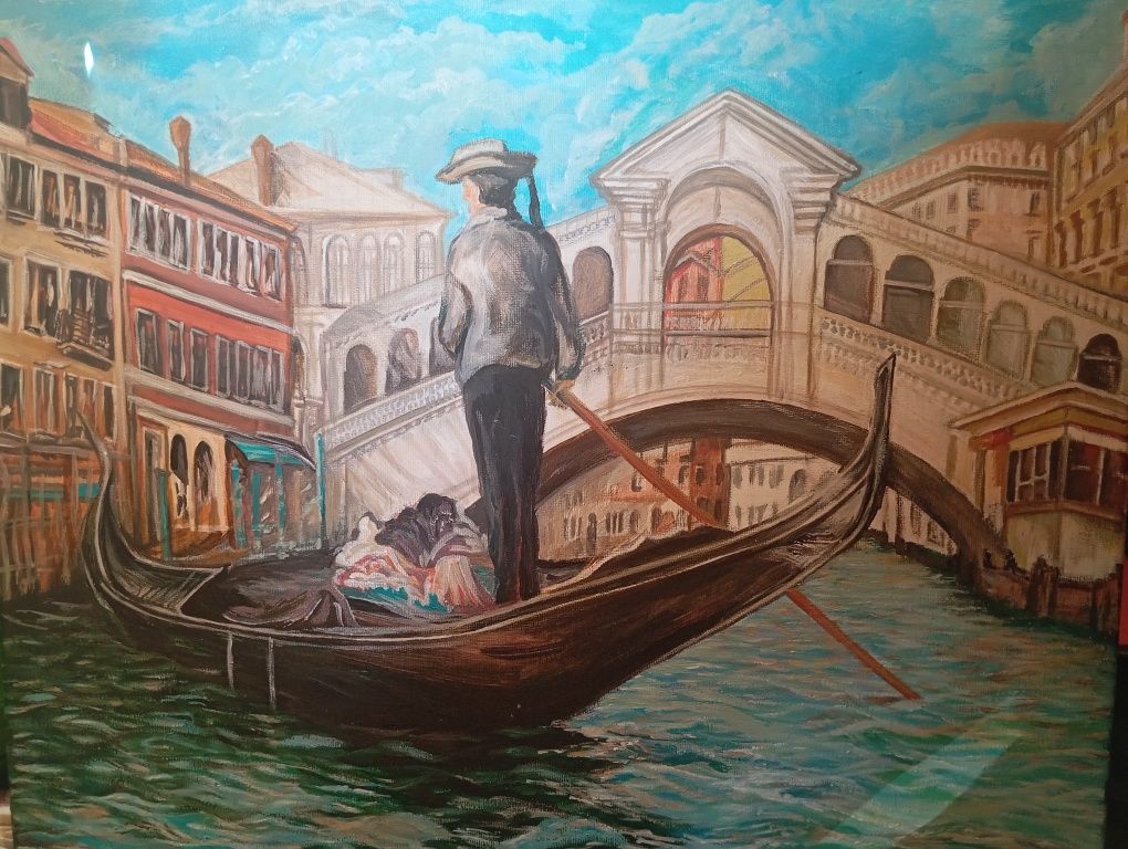 Obraz 40*40cm farbami akrylowymi.