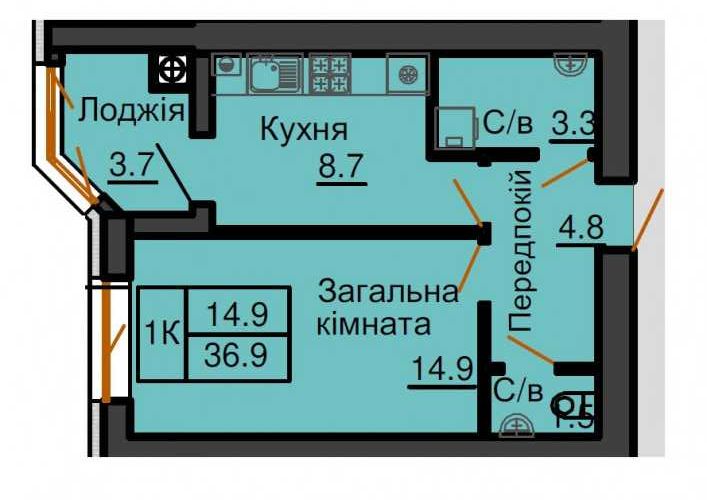 ‼️ Продам 1к квартиру  ЖК Софія Резиденс & Резиденція Соф. Борщагівка