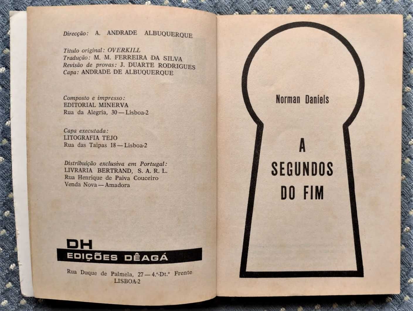 "A Segundos do Fim", Norman Daniels, Coleção DH Espionagem Nº27, 1964