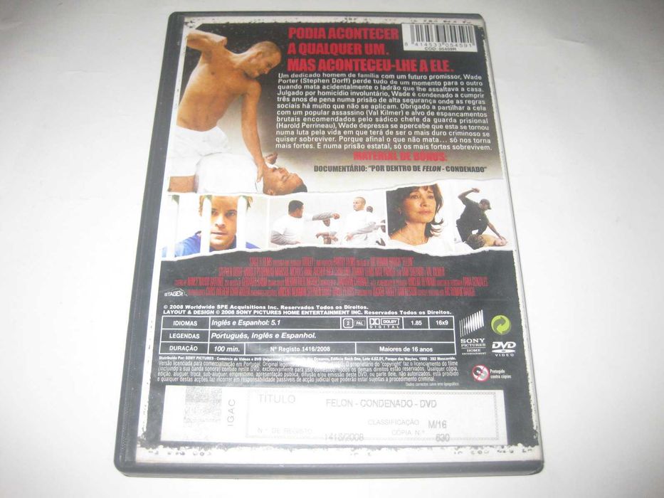DVD "Felon- Condenado" com Val Kilmer