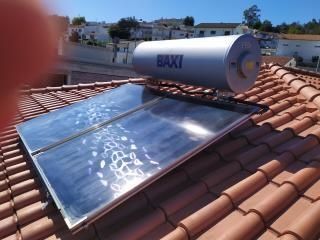 Painel solar com esquentador compatível