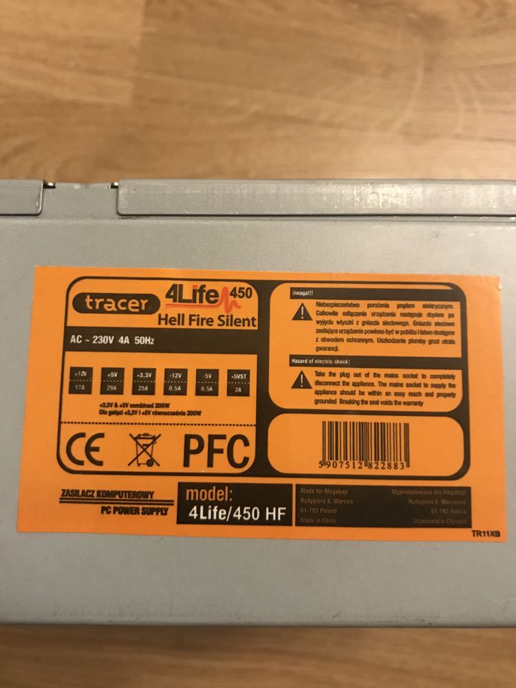 Zasilacz Tracer 4 Live 450W