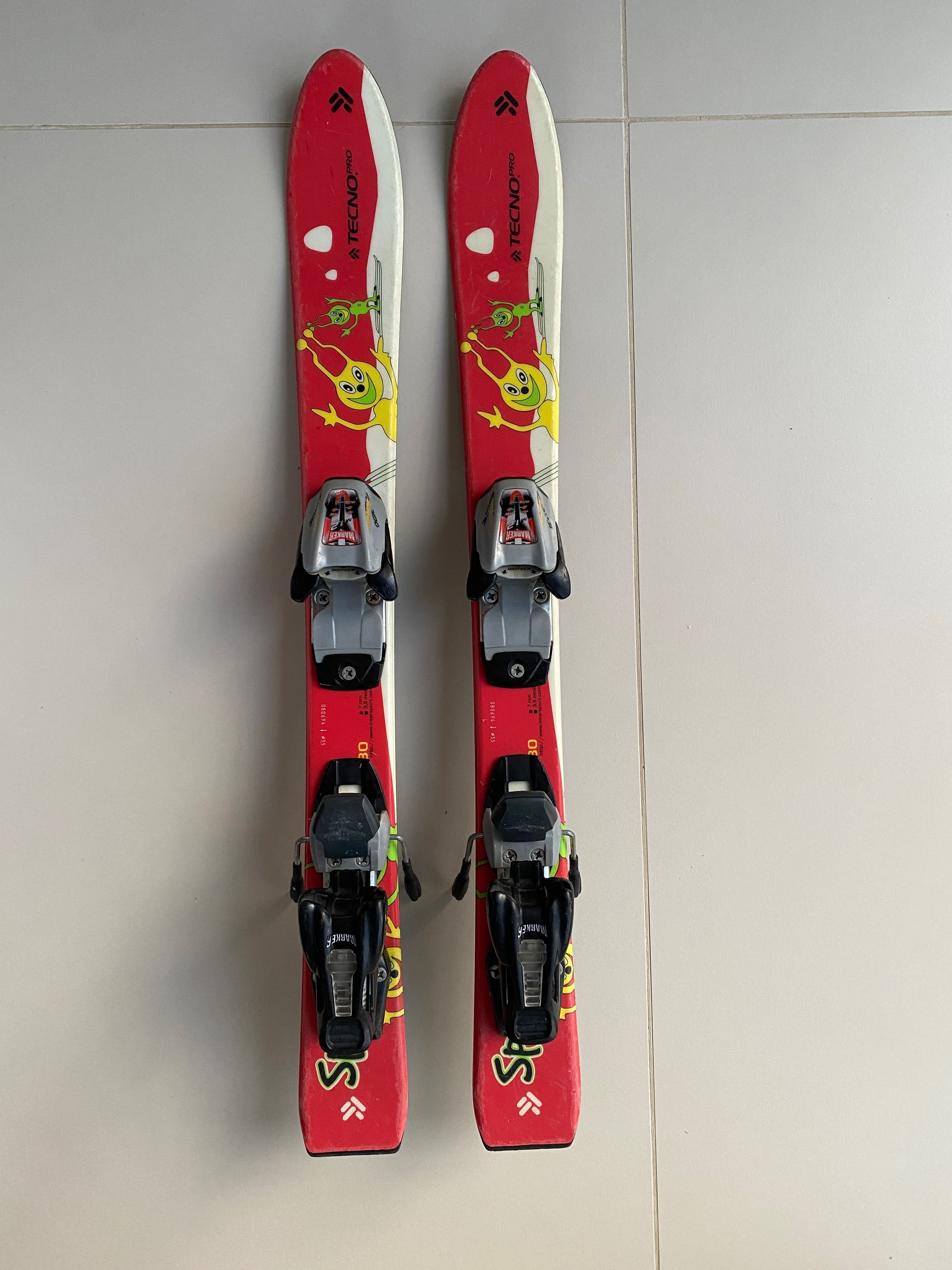 Narty dziecięce TECNOpro z wiązaniami 80 cm