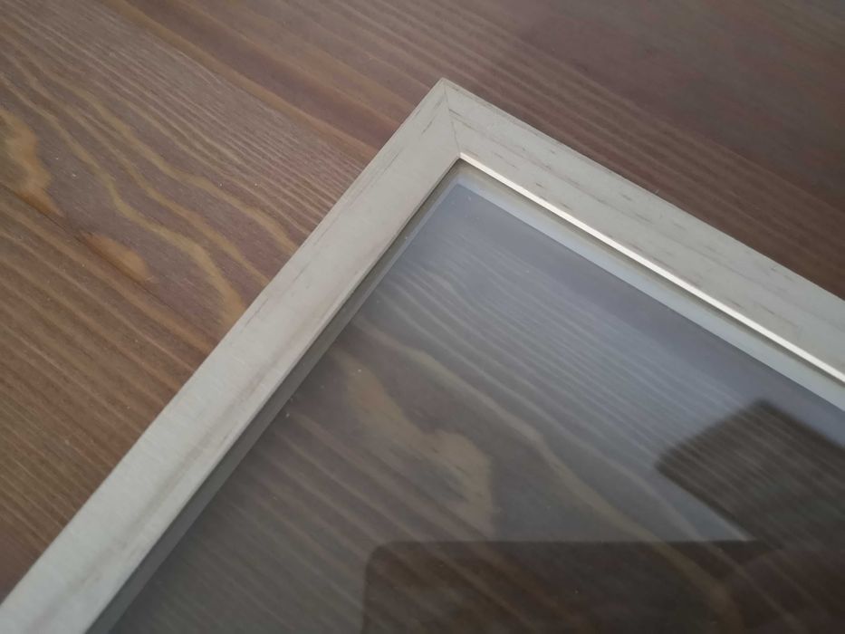 ramka 20x25cm wisząca dwustronna drewno szkło na zdjęcia
