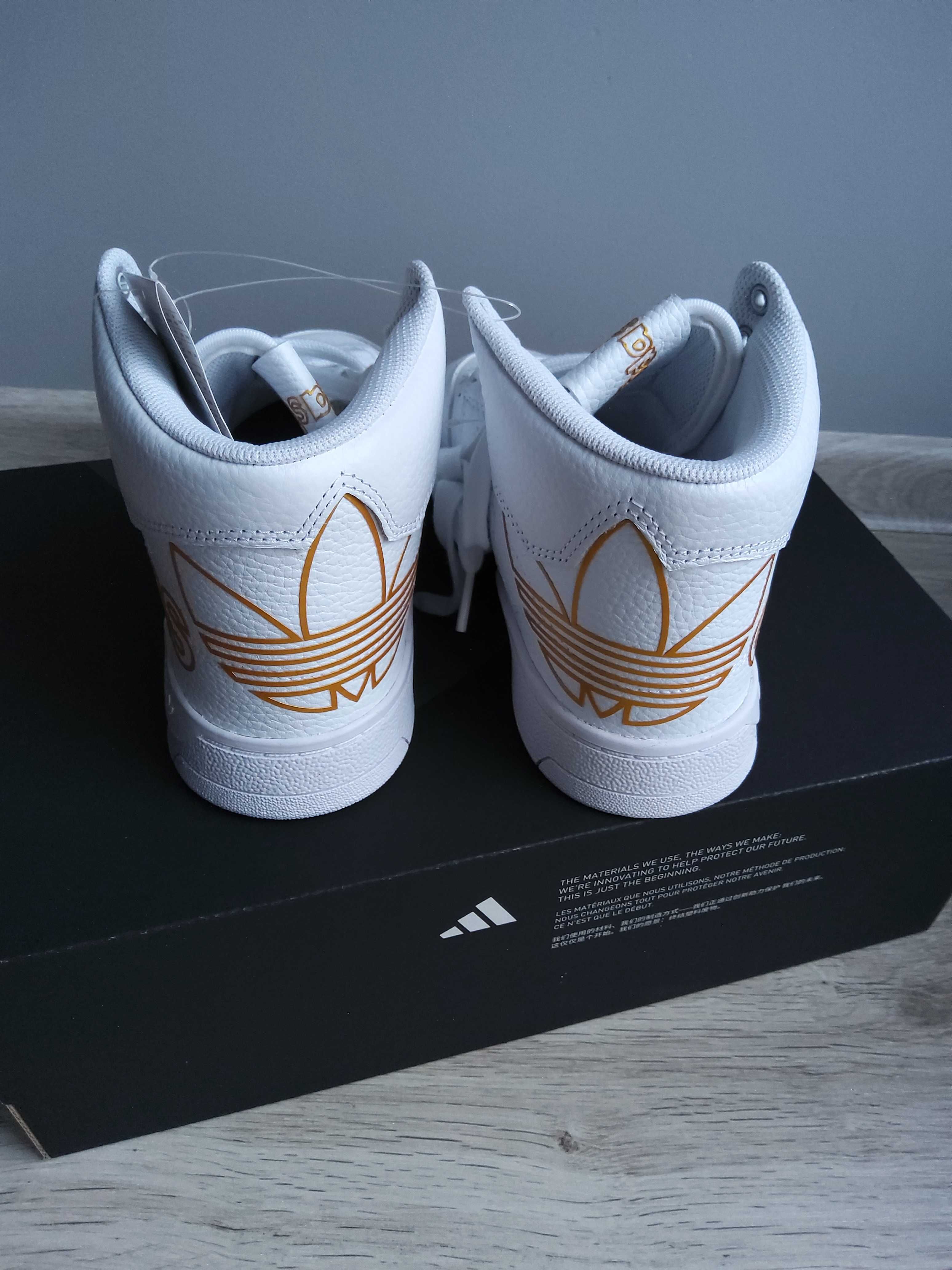 Białe buty damskie sneakersy Adidas Originals Drop Step Xl FV4874 r.36