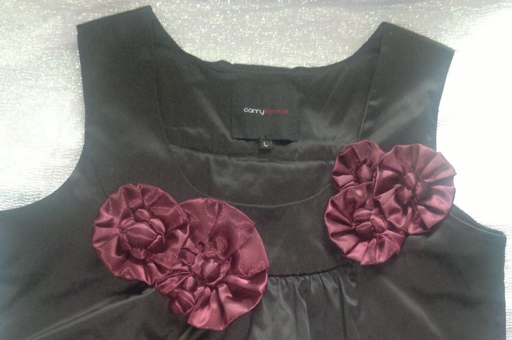 Czarna ciążowa sukienka z kieszeniami rozmiar L