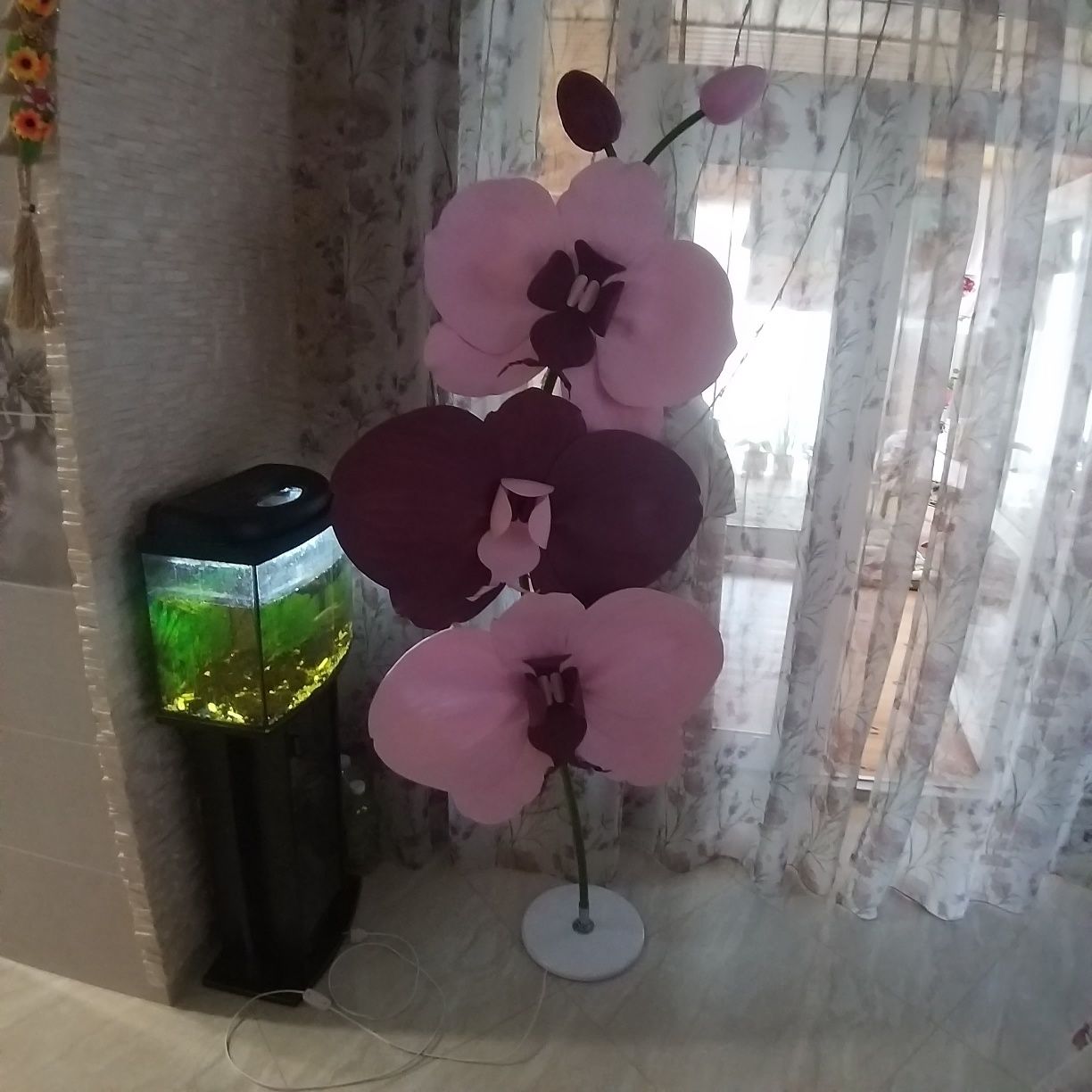 Торшер, светильник Орхидея(на 3светильника)1метр80см
