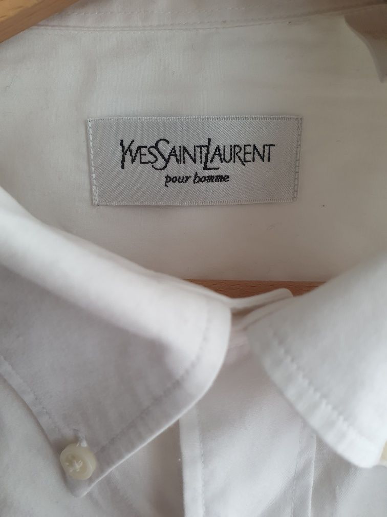 Biała klasyczna koszula męska Yves Saint Laurent L