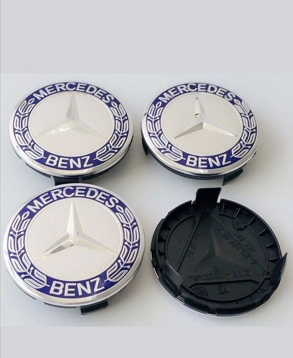 Tampão central Mercedes azul NOVO