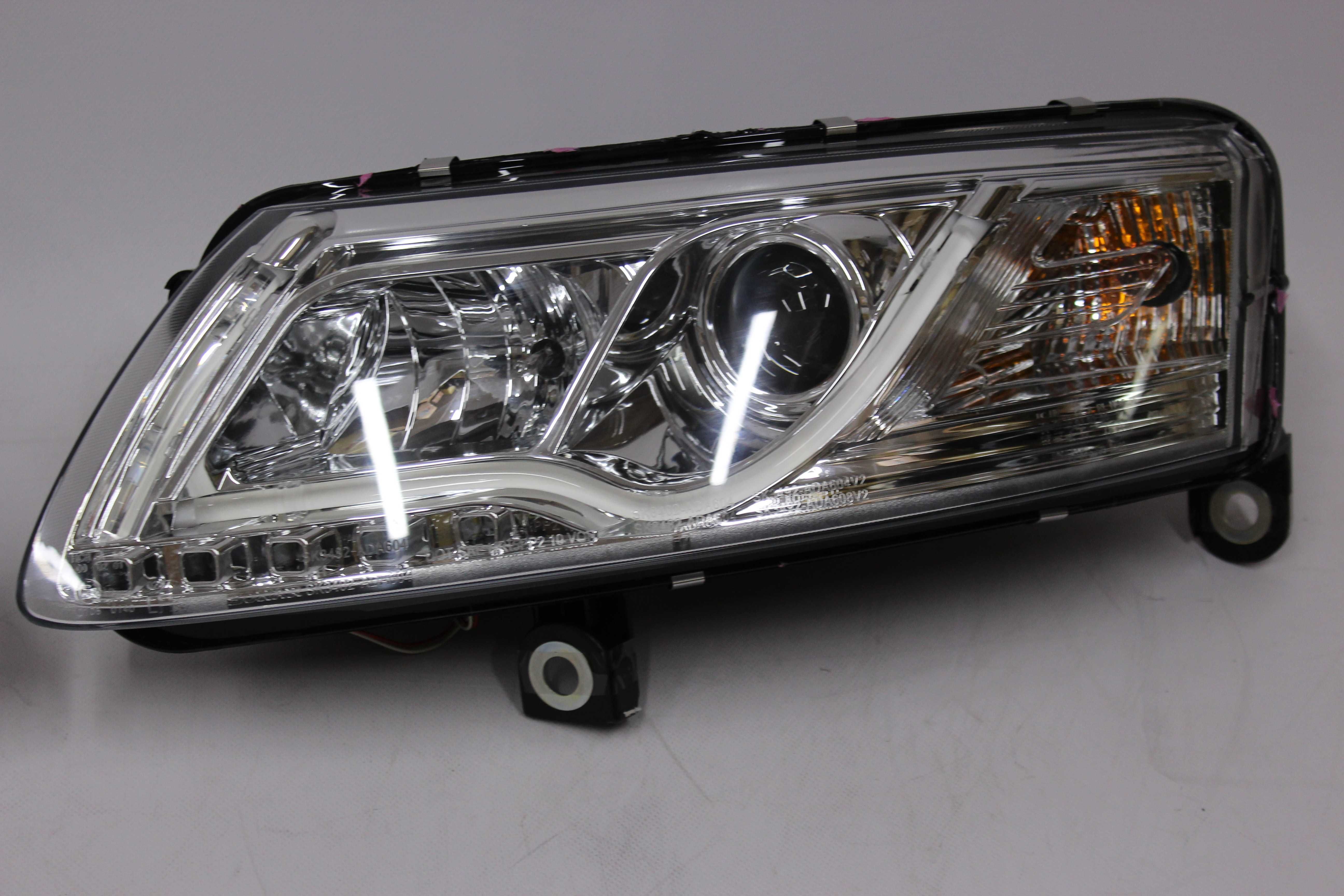 Lampy przednie przód AUDI A6 C6 04-08 XENON D2S DRL LED BAR NEON NOWE