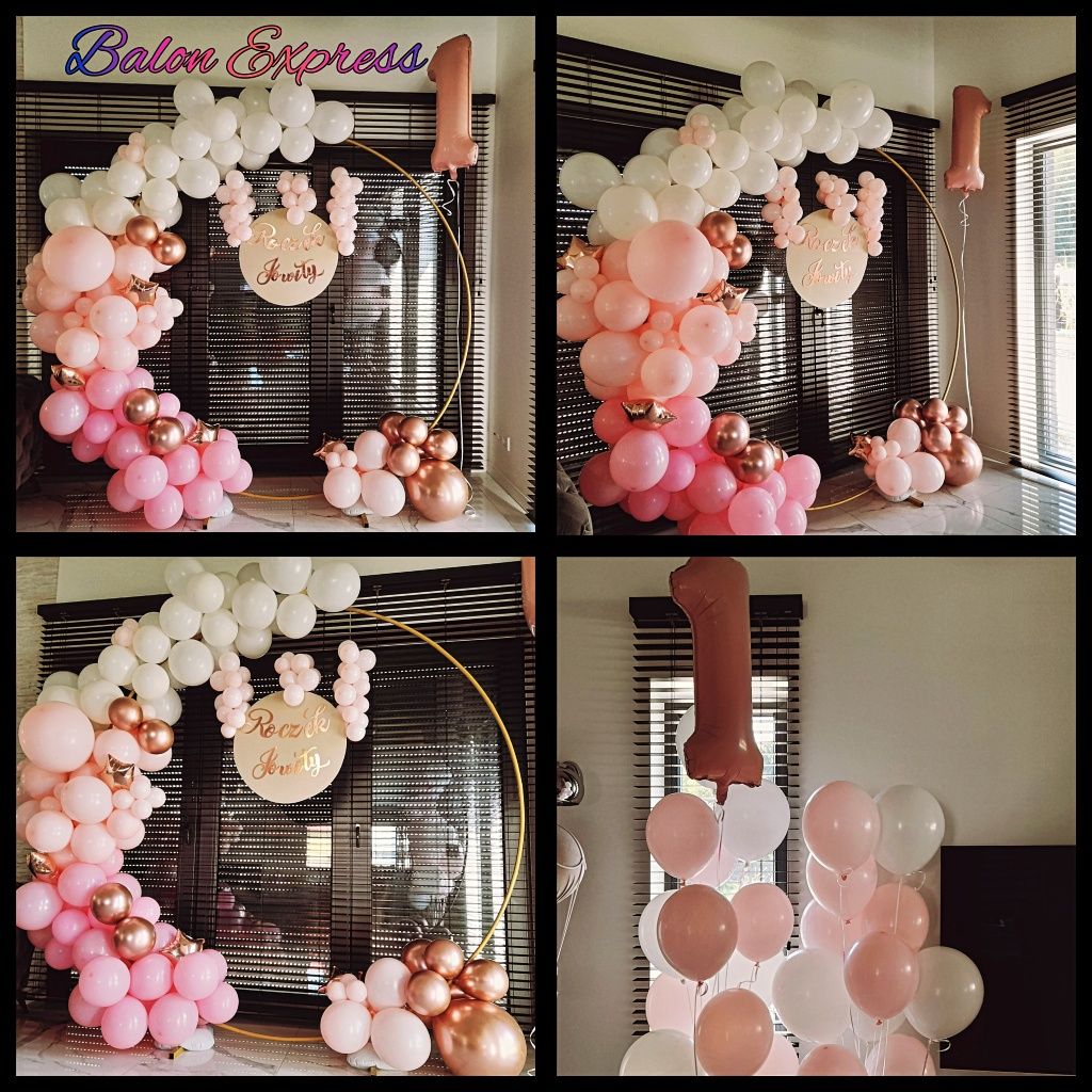 Balony z helem, balonowe dekoracje, pudła balonowe