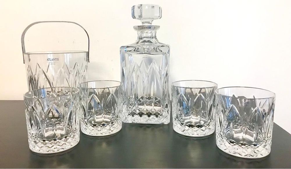 Atlântis conjunto completo de cristal para Whiskey