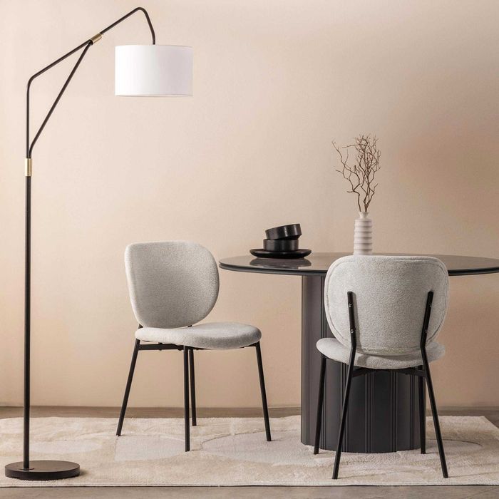 ZZ1952 - Meroni, Krzesło do jadalni, kremowe/czarne nogi