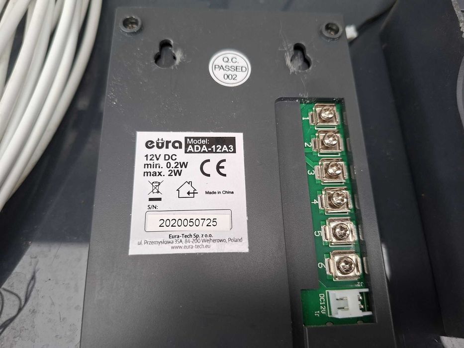 Przewodowy domofon Eura ADA 12A3 + 12 metrów kabla.