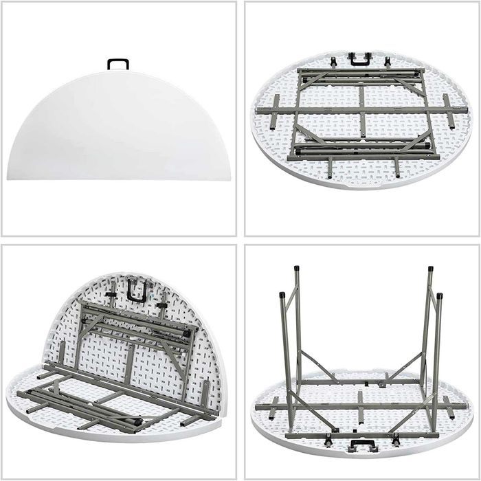 Nowy stolik kempingowy / stół / blat / okrągły / 122 cm !A237!