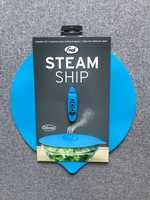 Pokrywka silikonowa Steam Ship - statek parowy niebieska