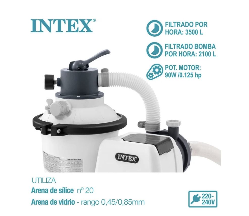 Depuradora de areia INTEX Krystal Clear 3.500l/h