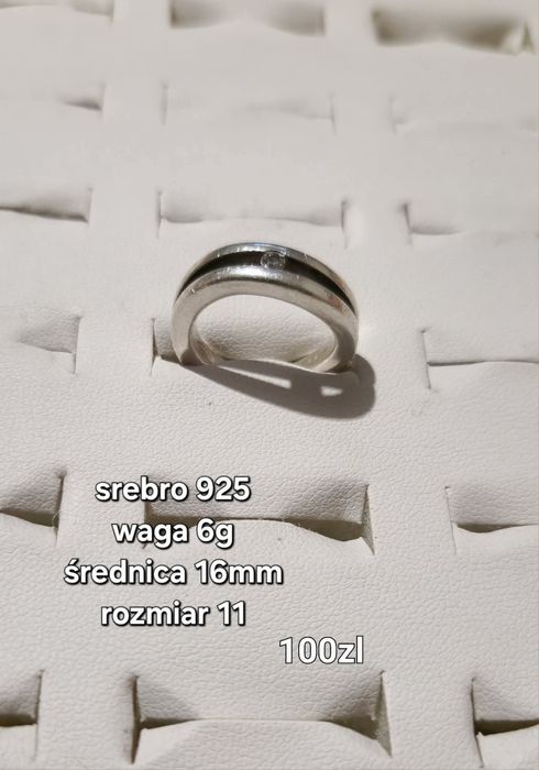 Srebrne pierścionki rozm 11