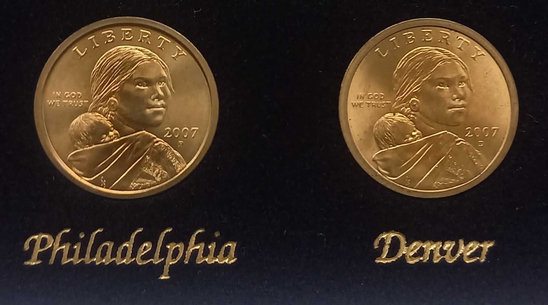 Монеты США Сакагавея Sacagawea Dollar 2007 P,D