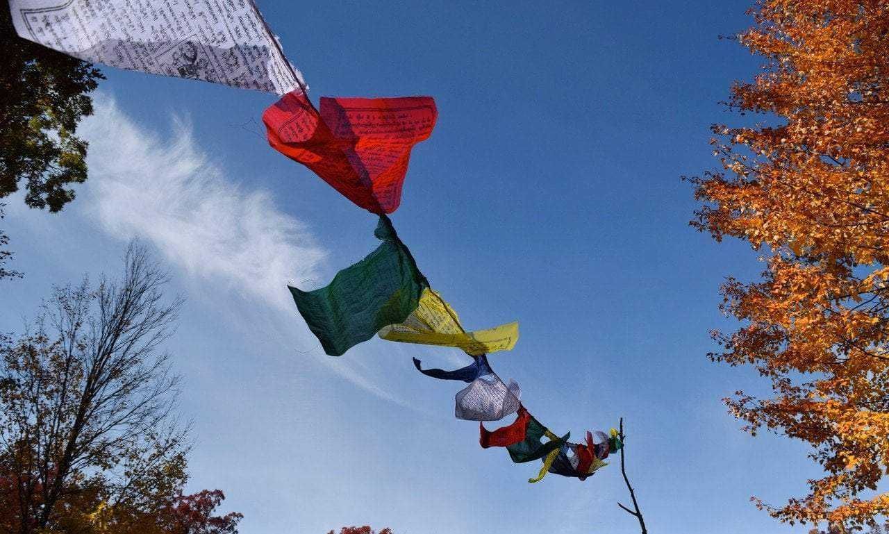 Flagi Modlitewne Buddyzmu Tybetańskiego Średni