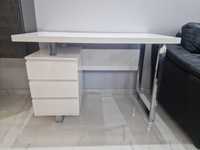 Nowoczesne biurko - biały połysk