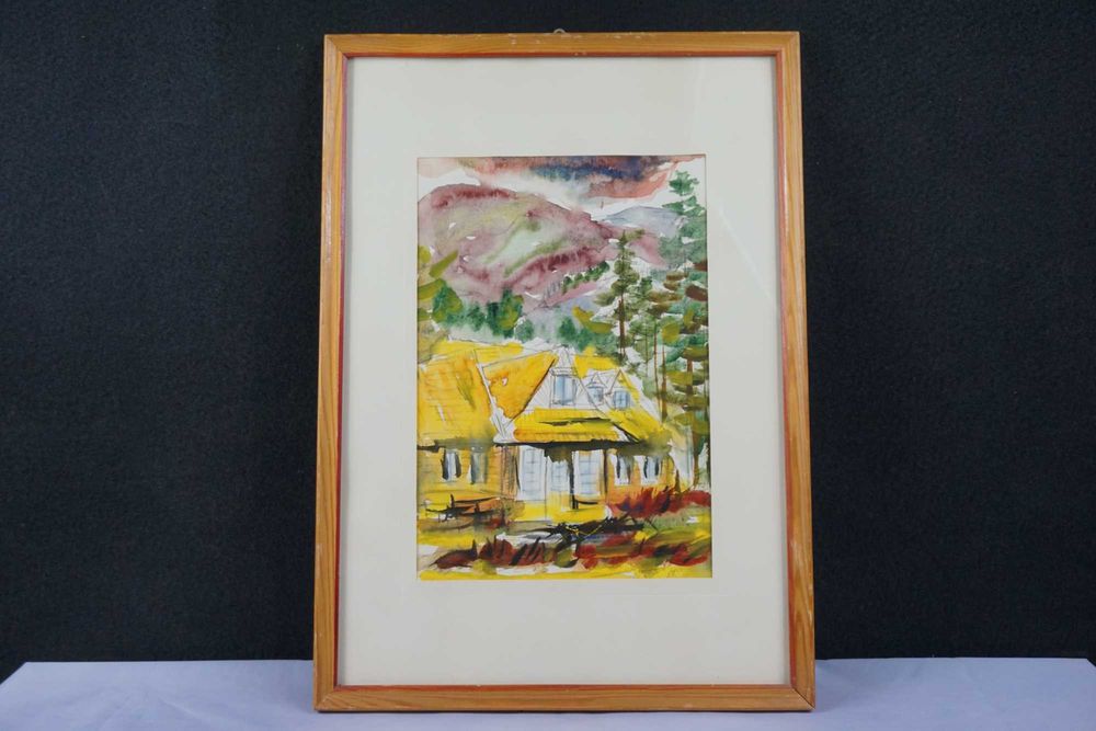 Obraz Kazimierz Starczewski Schronisko w Roztoce Zakopane 1977 Tatry