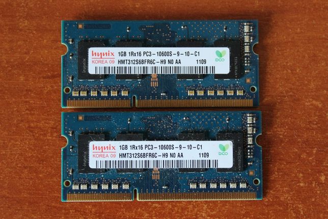 Оперативная память SODIMM Hunix 2Gb (2x1Gb) PC3 DDR3 1333MHz 10600S