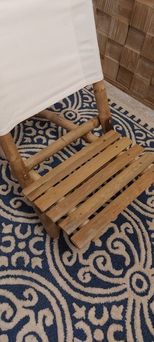Krzesełko vintage bambusowe