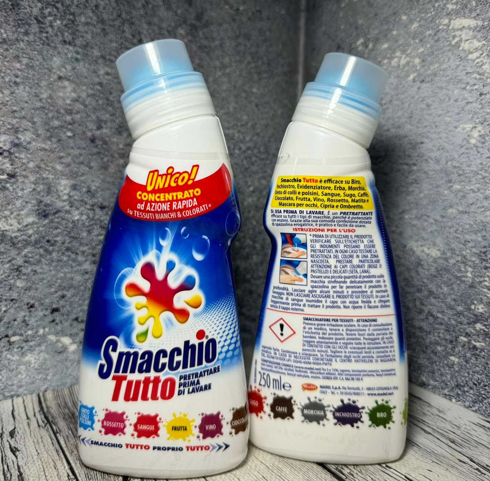 Рідкий плямовивідник Smacchio Tutto 250 мл (більше у описі)