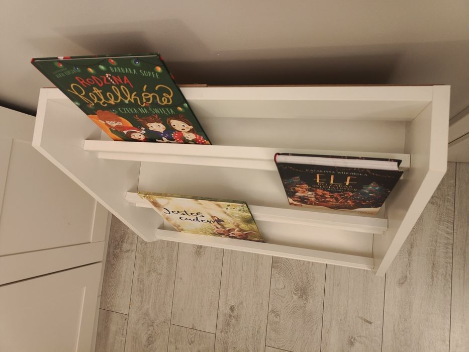 Biblioteczka dla dzieci regał skandynawski biały biała na książki
