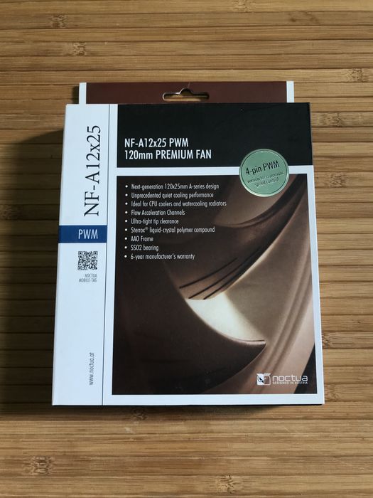 Вентилятор Noctua NF-A12x25 PWM (450-2000RPM - 22.6 dBA)