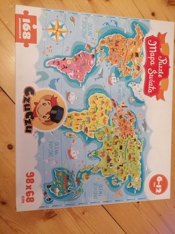 Puzzle Mapa Świata 168 elementów