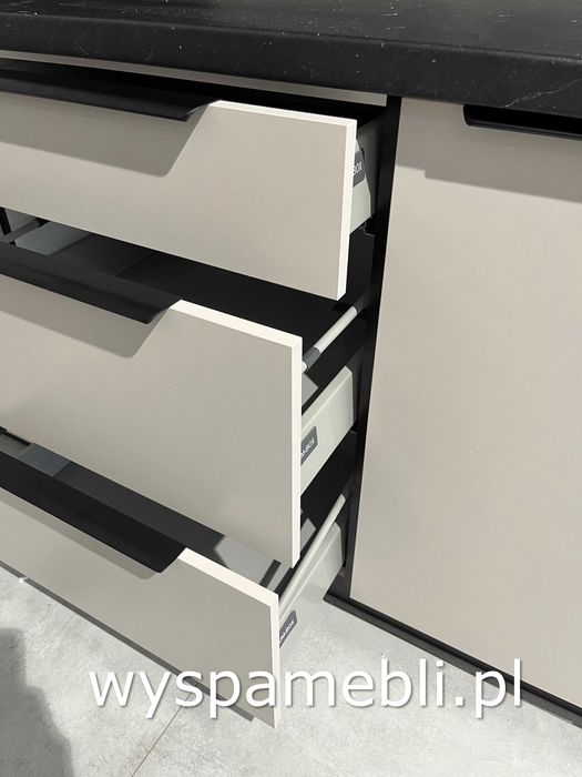 NOWA kuchnia narożna 345x180 czarny dąb artisan meble kuchenne zestaw