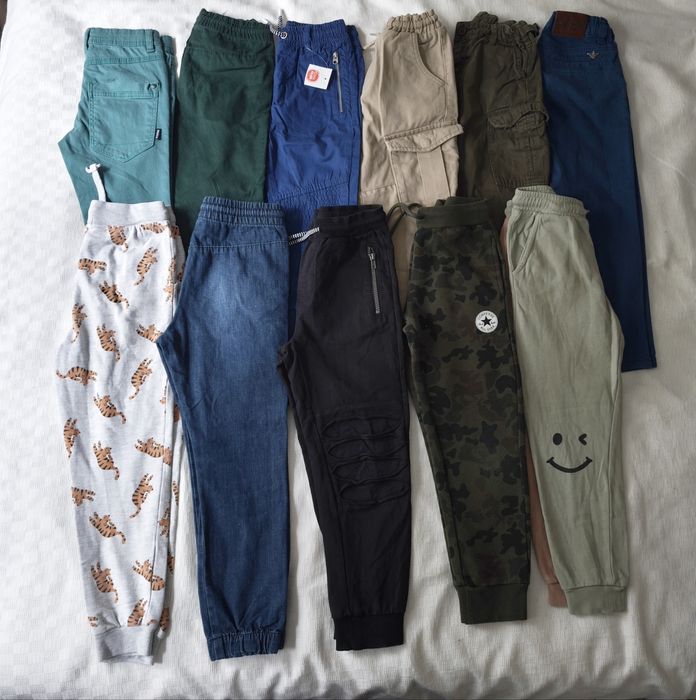 11x spodnie dresowe jeansowe chinosy bojówki rozmiar 122 H&M Converse