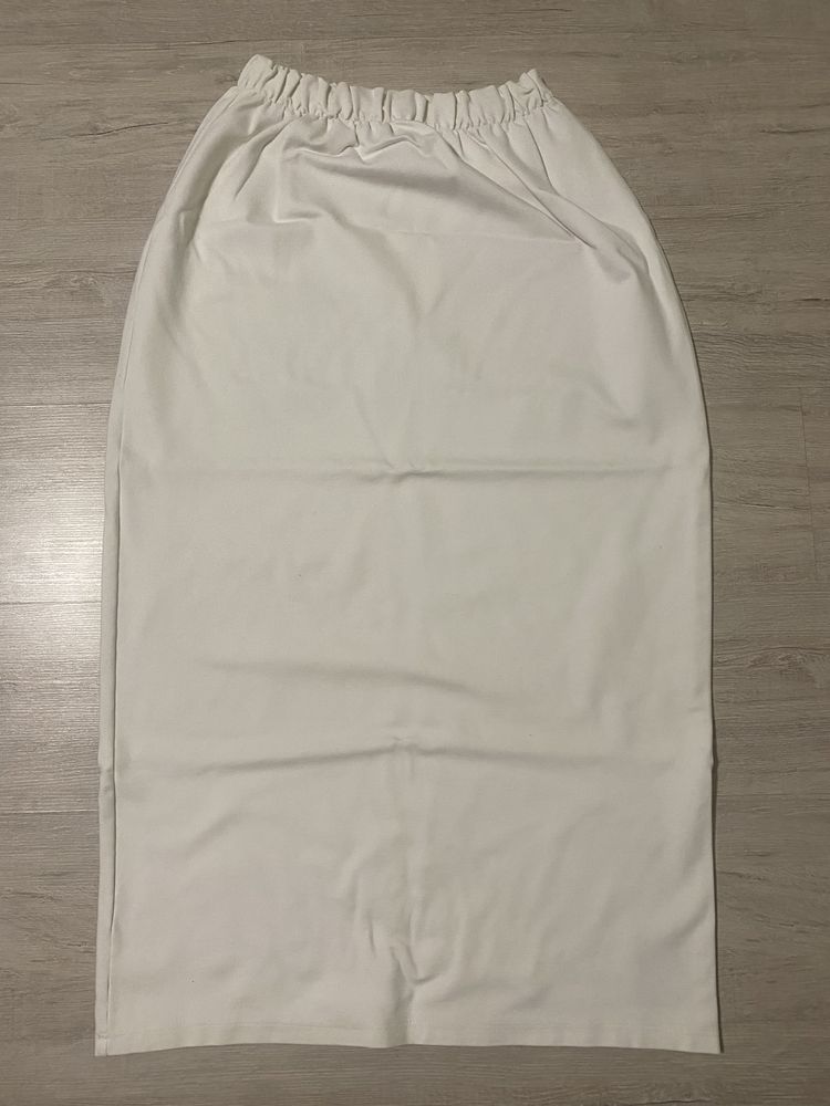 Біла юбка максі , пряма юбка