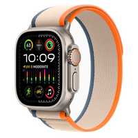 Apple watch Ultra 2 + LTE.49 mm Titanium case with orange/beige trail