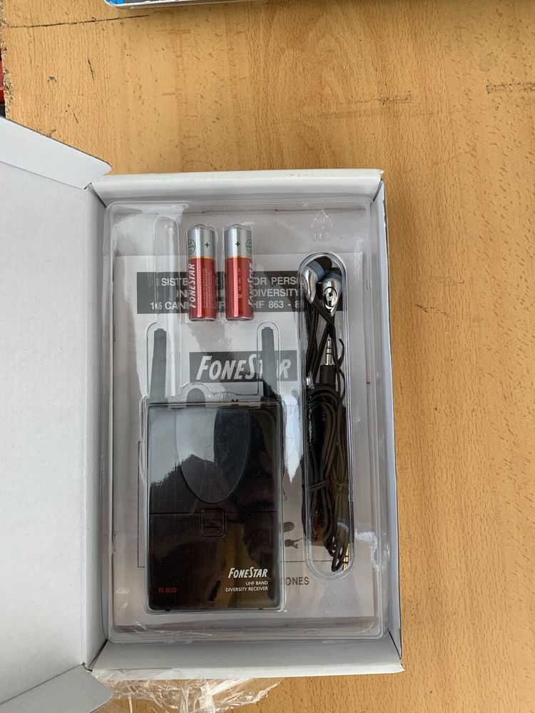 Receptor  mais emissor microfone 16 Canais UHF 863-865 MHz