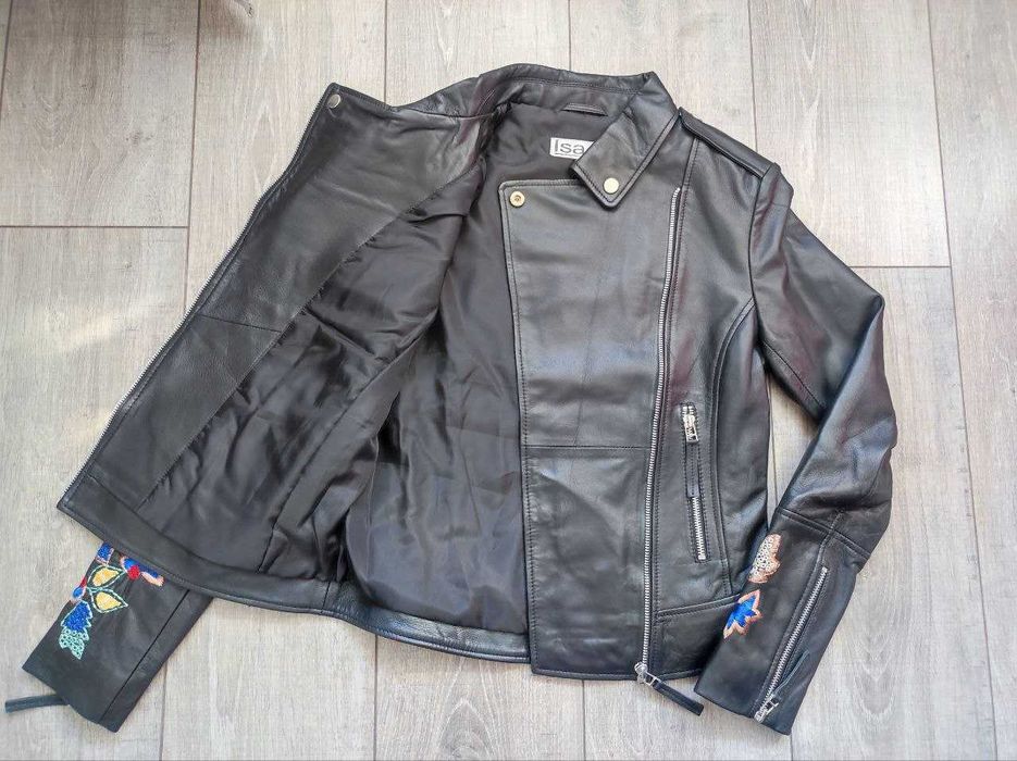 Новая косуха с вышивкой ISACO, Италия. IT40 (XS-S) куртка кожа оригин
