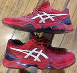 Buty Asics czerwone rozm. Euro 45, cm. 28,5
