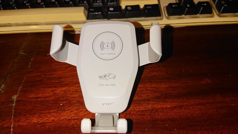 автомобільна бездротова зарядка vst-890 біла