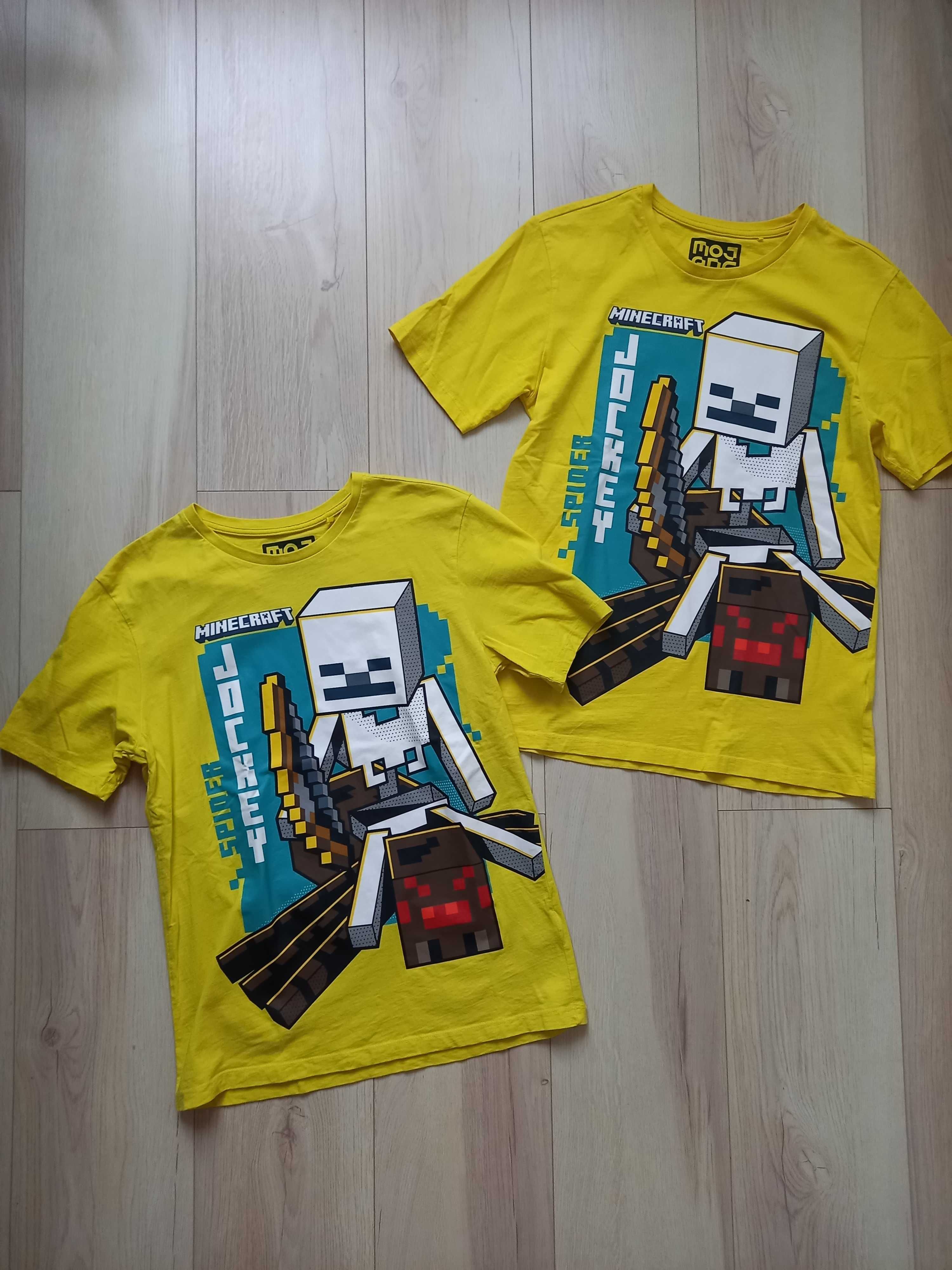 RESERVED Minecraft 2 bluzki z krótkim T-shirt dla bliźniaków 158-164